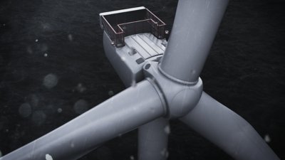 A top shot of V174-9.5 MW™ offshore wind turbine.