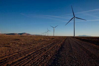 Category: Installed turbines
Country: USA
State: New Mexico
Site: Macho Springs
Turbine: V100 1.8 MW
No. of turbines: 28
Photographed in: November 2011
Photographer: Lars Schmidt, Category: Installed turbines
Country: USA
State: New Mexico
Site: Macho Springs
Turbine: V100 1.8 MW
No. of turbines: 28
Photographed in: November 2011
Photographer: Lars Schmidt